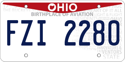 OH license plate FZI2280