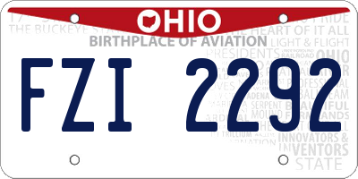 OH license plate FZI2292