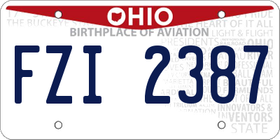 OH license plate FZI2387