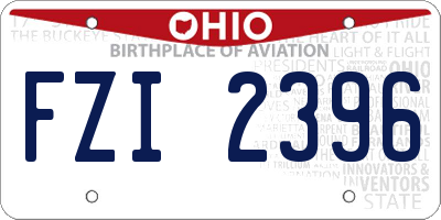 OH license plate FZI2396
