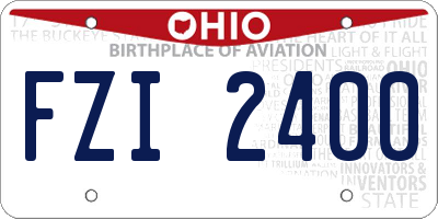 OH license plate FZI2400
