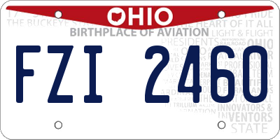 OH license plate FZI2460