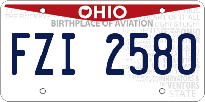 OH license plate FZI2580