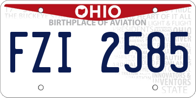 OH license plate FZI2585