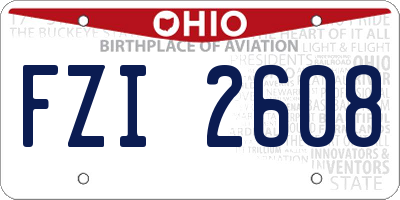 OH license plate FZI2608