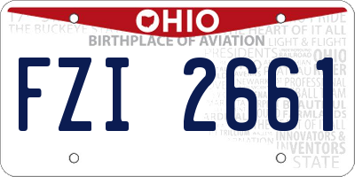 OH license plate FZI2661