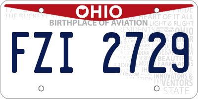OH license plate FZI2729