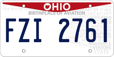 OH license plate FZI2761