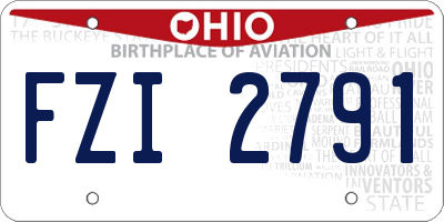 OH license plate FZI2791
