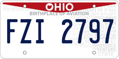 OH license plate FZI2797