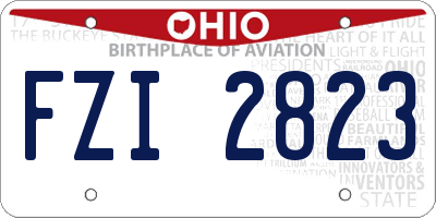 OH license plate FZI2823