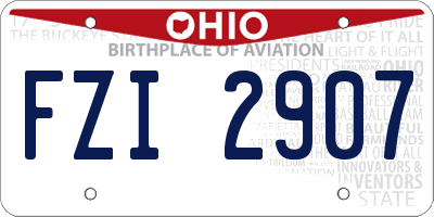 OH license plate FZI2907