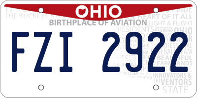 OH license plate FZI2922