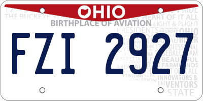 OH license plate FZI2927