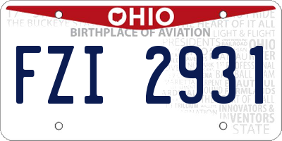 OH license plate FZI2931