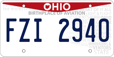 OH license plate FZI2940