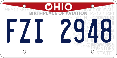 OH license plate FZI2948