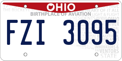 OH license plate FZI3095
