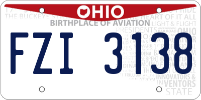 OH license plate FZI3138