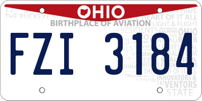 OH license plate FZI3184