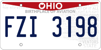 OH license plate FZI3198