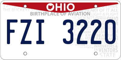OH license plate FZI3220