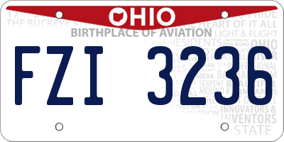 OH license plate FZI3236