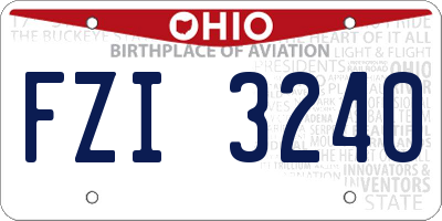 OH license plate FZI3240