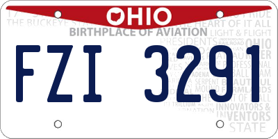 OH license plate FZI3291