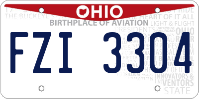 OH license plate FZI3304