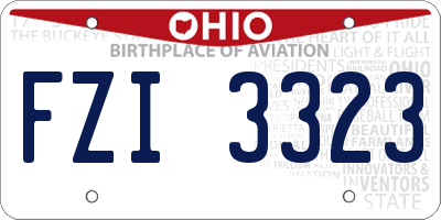 OH license plate FZI3323
