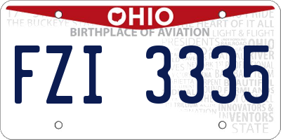 OH license plate FZI3335