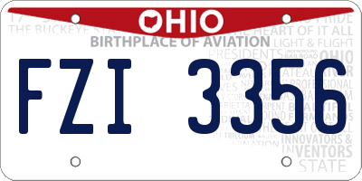 OH license plate FZI3356