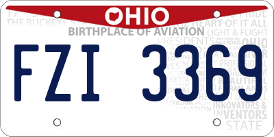 OH license plate FZI3369
