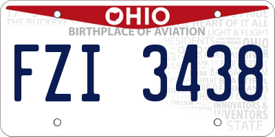 OH license plate FZI3438