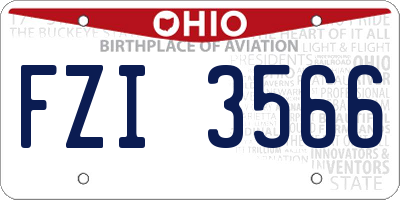 OH license plate FZI3566