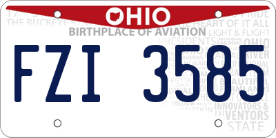 OH license plate FZI3585