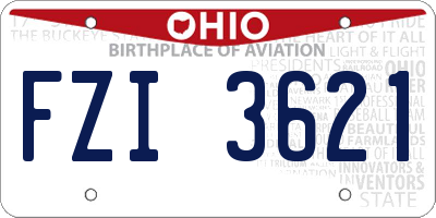 OH license plate FZI3621