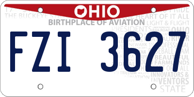 OH license plate FZI3627