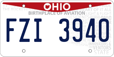 OH license plate FZI3940
