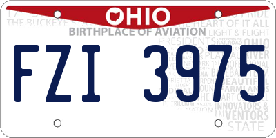 OH license plate FZI3975