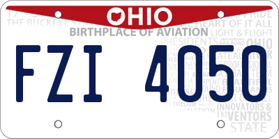 OH license plate FZI4050