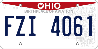 OH license plate FZI4061