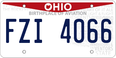 OH license plate FZI4066