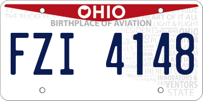 OH license plate FZI4148