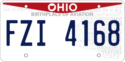 OH license plate FZI4168