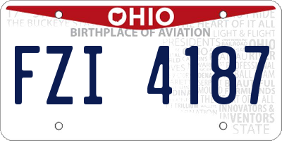 OH license plate FZI4187