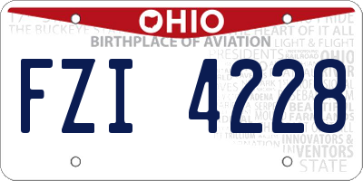 OH license plate FZI4228