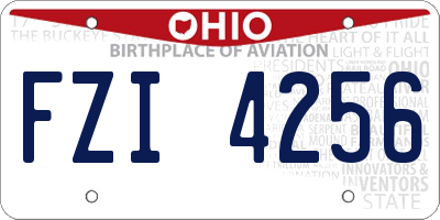 OH license plate FZI4256