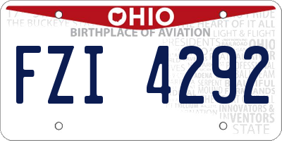 OH license plate FZI4292